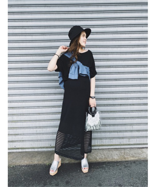 AZUL by moussy(アズールバイマウジー)の「WIDE BRIM BUCKET HAT/ワイドブリムバケットハット(ハット・レディース・ライトベージュ/ブラック・FREE)」の19枚目の写真