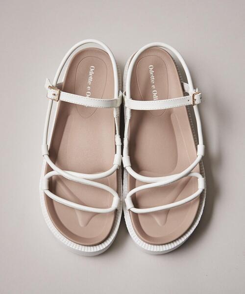 ODETTE E ODILE（オデットエオディール）の「OFC クロッシングチューブ サンダル35（サンダル・レディース・ブラック/ライトブルー/ホワイト・37/35/36）」の4枚目の写真