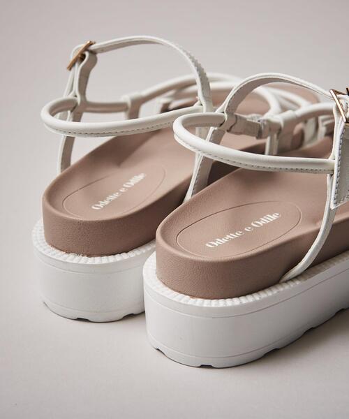 ODETTE E ODILE（オデットエオディール）の「OFC クロッシングチューブ サンダル35（サンダル・レディース・ブラック/ライトブルー/ホワイト・37/35/36）」の19枚目の写真