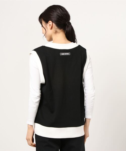 BASIC COTTON（ベーシックコットン）の「『BASIC COTTON/ベーシックコットン』BCN Logo Mix Best/ロゴミックスベスト（ベスト・レディース・ブラック/ホワイト・FREE）」の12枚目の写真