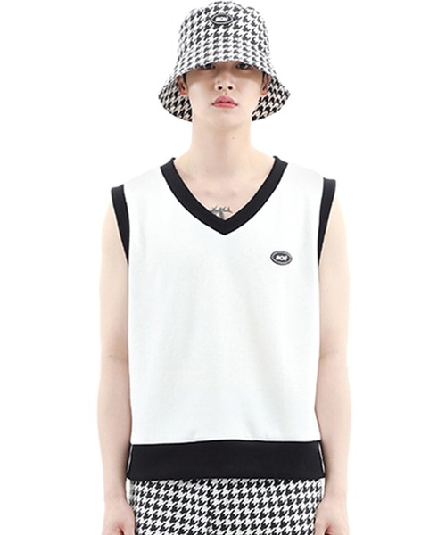 BASIC COTTON（ベーシックコットン）の「『BASIC COTTON/ベーシックコットン』BCN Logo Mix Best/ロゴミックスベスト（ベスト・レディース・ブラック/ホワイト・FREE）」の2枚目の写真