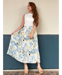 DURAS | フラワー柄プリーツスカート(スカート)