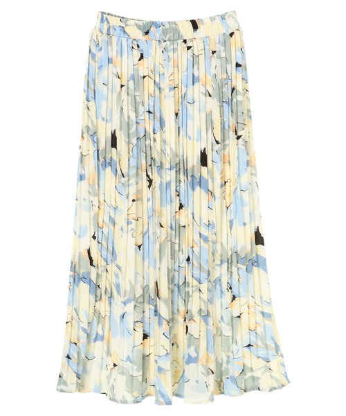 DURAS（デュラス）の「フラワー柄プリーツスカート（スカート・レディース・ライトパープル/イエロー・FREE）」の4枚目の写真