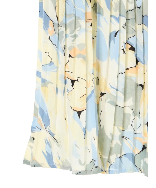 DURAS（デュラス）の「フラワー柄プリーツスカート（スカート・レディース・ライトパープル/イエロー・FREE）」の3枚目の写真