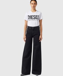 DIESEL | DIESEL FW21 デニム レディース ブラック フレア ワイドフィット(デニムパンツ)