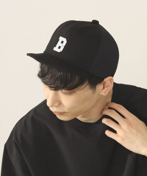 BEAMS HEART(ビームスハート)の「BEAMS HEART / バックメッシュ ショートバイザー キャップ(キャップ・メンズ・ブラック/オリーブ・ONE SIZE)」の4枚目の写真