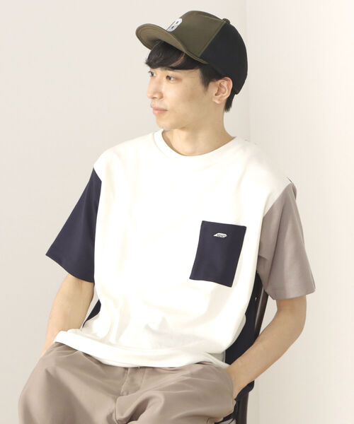 BEAMS HEART(ビームスハート)の「BEAMS HEART / バックメッシュ ショートバイザー キャップ(キャップ・メンズ・ブラック/オリーブ・ONE SIZE)」の6枚目の写真