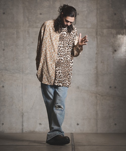 GLIMCLAP（グリムクラップ）の「mp9213-Processing denim semi-flared pants パンツ（デニムパンツ・メンズ・インディゴブルー・S/M/L）」の7枚目の写真