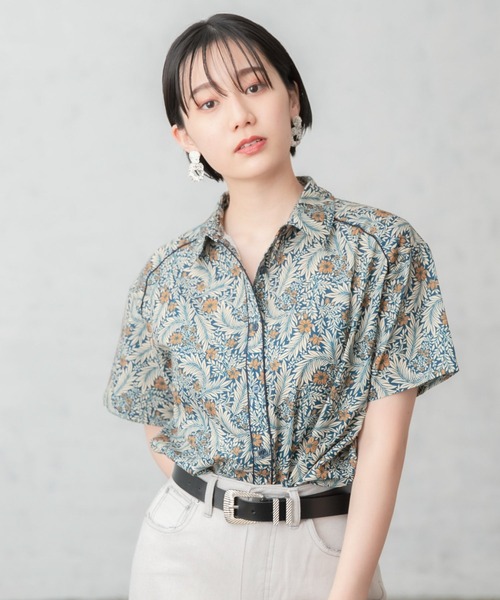 PAGEBOY（ページボーイ）の「ネオボヘミアンショートスリーブシャツ（シャツ/ブラウス・レディース・ブラック系その他/ネイビー系・FREE）」の9枚目の写真