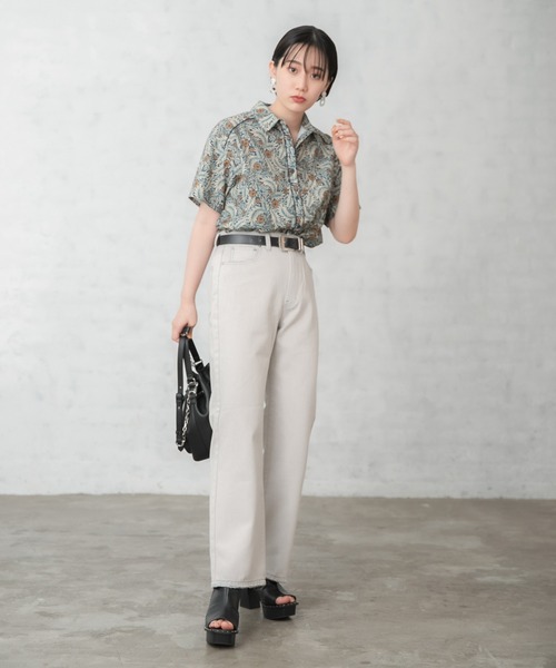 PAGEBOY（ページボーイ）の「ネオボヘミアンショートスリーブシャツ（シャツ/ブラウス・レディース・ブラック系その他/ネイビー系・FREE）」の10枚目の写真