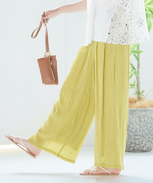 LIPSTAR(リップスター)の「シアーローンイージーパンツ(その他パンツ・レディース・ブラック/イエロー/ブルー・M)」の3枚目の写真