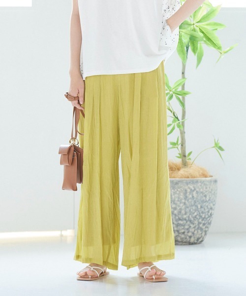 LIPSTAR(リップスター)の「シアーローンイージーパンツ(その他パンツ・レディース・ブラック/イエロー/ブルー・M)」の6枚目の写真