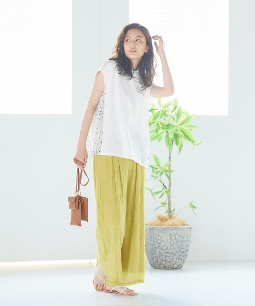 LIPSTAR(リップスター)の「シアーローンイージーパンツ(その他パンツ・レディース・ブラック/イエロー/ブルー・M)」の4枚目の写真