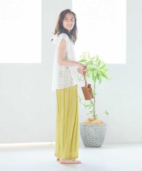 LIPSTAR(リップスター)の「シアーローンイージーパンツ(その他パンツ・レディース・ブラック/イエロー/ブルー・M)」の10枚目の写真