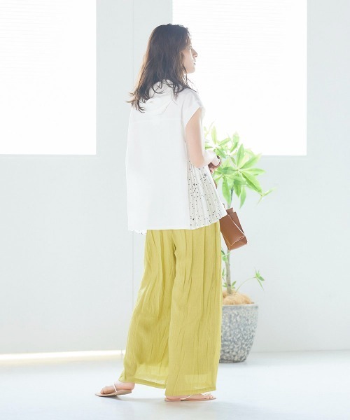 LIPSTAR(リップスター)の「シアーローンイージーパンツ(その他パンツ・レディース・ブラック/イエロー/ブルー・M)」の8枚目の写真