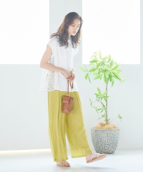 LIPSTAR(リップスター)の「シアーローンイージーパンツ(その他パンツ・レディース・ブラック/イエロー/ブルー・M)」の15枚目の写真