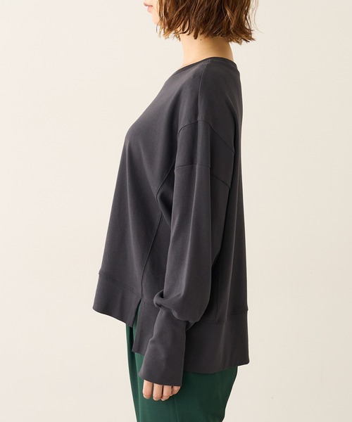 Lui's（ルイス）の「切り替えフライストップス（Tシャツ/カットソー・レディース・チャコールグレー/オフホワイト/グリーン・FREE）」の7枚目の写真