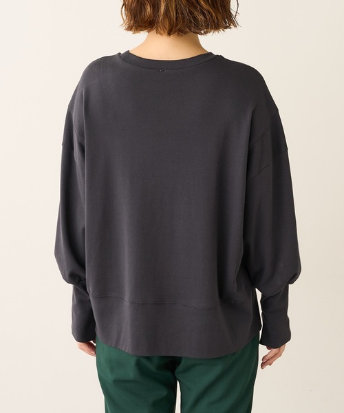 Lui's（ルイス）の「切り替えフライストップス（Tシャツ/カットソー・レディース・チャコールグレー/オフホワイト/グリーン・FREE）」の8枚目の写真