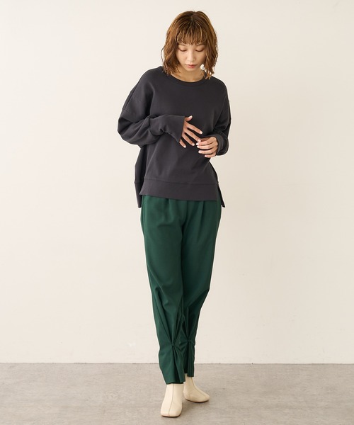 Lui's（ルイス）の「切り替えフライストップス（Tシャツ/カットソー・レディース・チャコールグレー/オフホワイト/グリーン・FREE）」の13枚目の写真