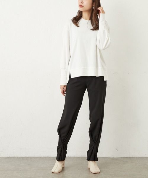 Lui's（ルイス）の「切り替えフライストップス（Tシャツ/カットソー・レディース・チャコールグレー/オフホワイト/グリーン・FREE）」の18枚目の写真