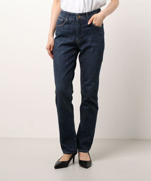 Right-on(ライトオン)の「【Mrs.Jeana】コンフォートストレッチストレートデニムパンツ(デニムパンツ・レディース・ダークインディゴブルー・32/30/27/31/28/29)」の16枚目の写真