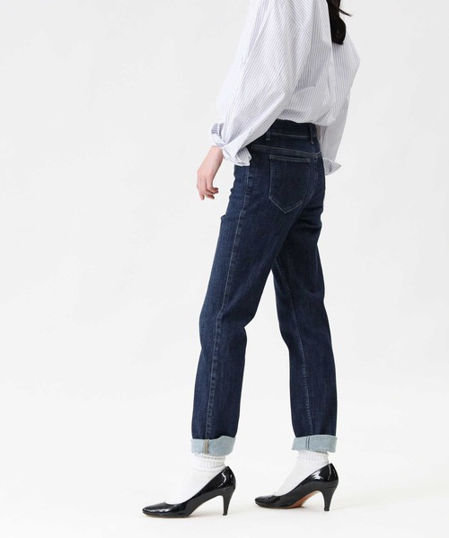 Right-on(ライトオン)の「【Mrs.Jeana】コンフォートストレッチストレートデニムパンツ(デニムパンツ・レディース・ダークインディゴブルー・32/30/27/31/28/29)」の11枚目の写真