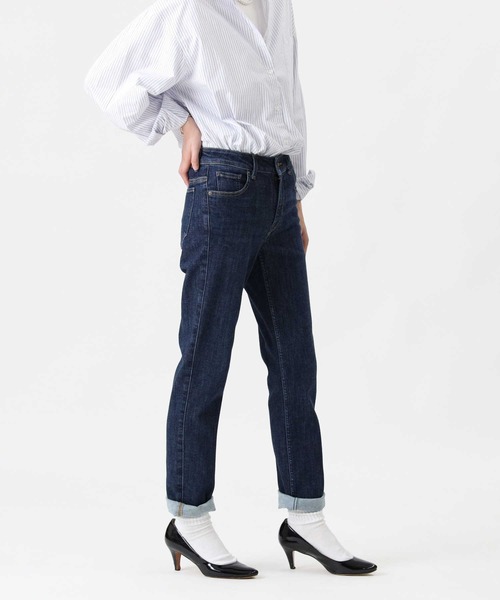 Right-on(ライトオン)の「【Mrs.Jeana】コンフォートストレッチストレートデニムパンツ(デニムパンツ・レディース・ダークインディゴブルー・32/30/27/31/28/29)」の13枚目の写真