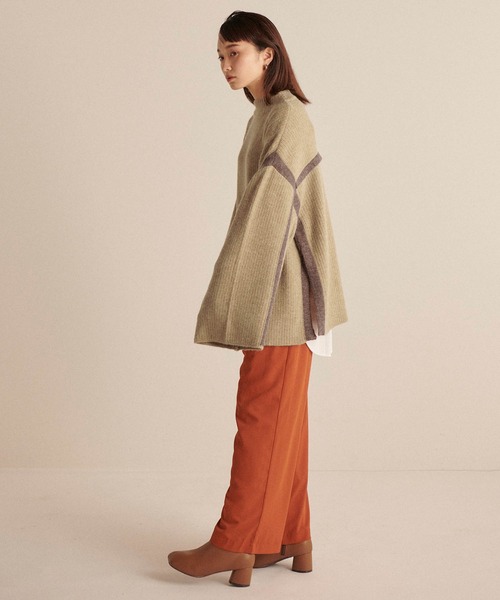 forksy.(フォルクシー)の「【forksy.】起毛ストレッチ配色ニットプルオーバー(ニット/セーター・レディース・ベージュ/カーキ/キャメル・FREE)」の22枚目の写真