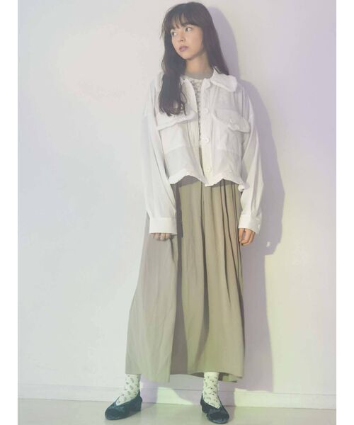 merry jenny（メリージェニー）の「fuwaレースカラージャケット（テーラードジャケット・レディース・ブラック/オフホワイト・FREE）」の12枚目の写真