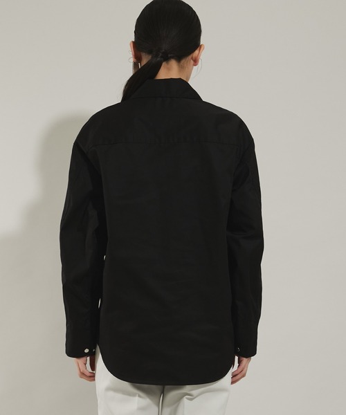 TOGA PULLA（トーガ　プルラ）の「【TOGA PULLA(トーガプルラ)】ジップアップシャツ Dickies SP TC12-FJ504（シャツ/ブラウス・レディース・ブラック/オレンジ/グレー・36）」の7枚目の写真