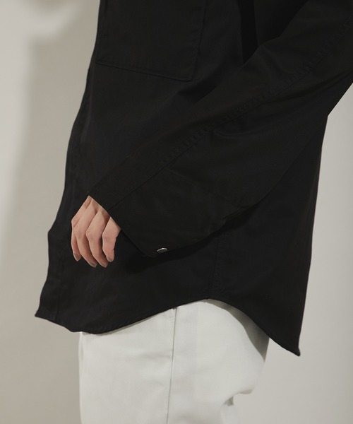 TOGA PULLA（トーガ　プルラ）の「【TOGA PULLA(トーガプルラ)】ジップアップシャツ Dickies SP TC12-FJ504（シャツ/ブラウス・レディース・ブラック/オレンジ/グレー・36）」の11枚目の写真