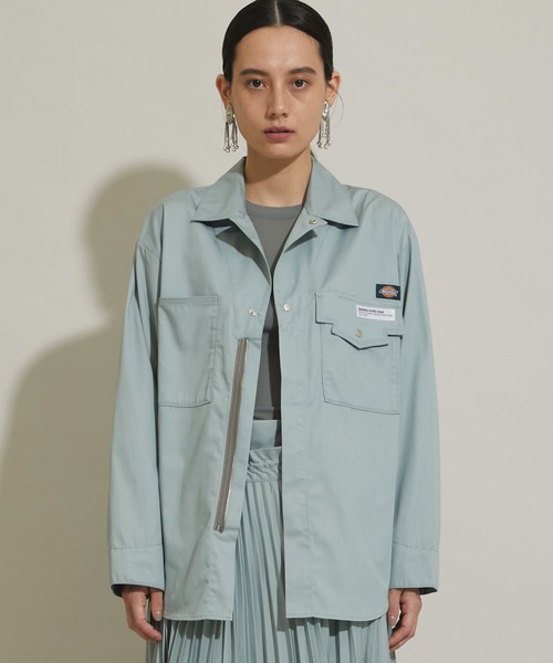 TOGA PULLA（トーガ　プルラ）の「【TOGA PULLA(トーガプルラ)】ジップアップシャツ Dickies SP TC12-FJ504（シャツ/ブラウス・レディース・ブラック/オレンジ/グレー・36）」の16枚目の写真