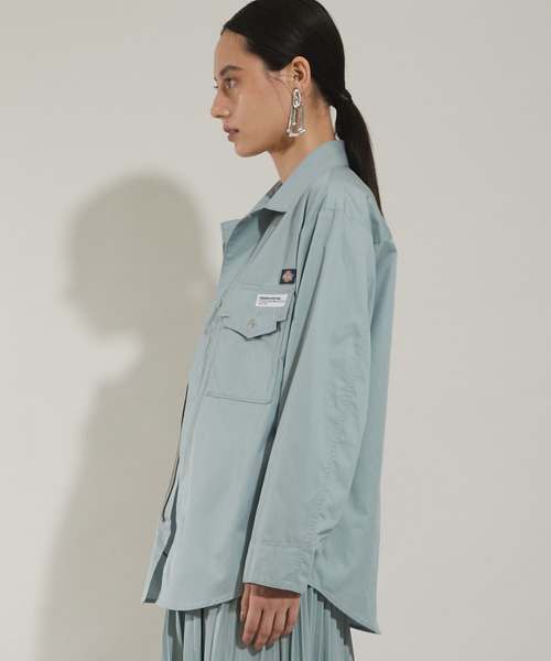 TOGA PULLA（トーガ　プルラ）の「【TOGA PULLA(トーガプルラ)】ジップアップシャツ Dickies SP TC12-FJ504（シャツ/ブラウス・レディース・ブラック/オレンジ/グレー・36）」の17枚目の写真