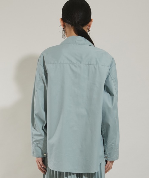 TOGA PULLA（トーガ　プルラ）の「【TOGA PULLA(トーガプルラ)】ジップアップシャツ Dickies SP TC12-FJ504（シャツ/ブラウス・レディース・ブラック/オレンジ/グレー・36）」の18枚目の写真