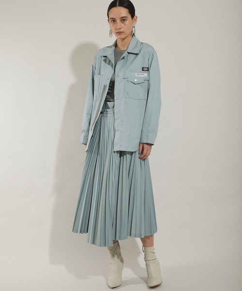 TOGA PULLA（トーガ　プルラ）の「【TOGA PULLA(トーガプルラ)】ジップアップシャツ Dickies SP TC12-FJ504（シャツ/ブラウス・レディース・ブラック/オレンジ/グレー・36）」の19枚目の写真