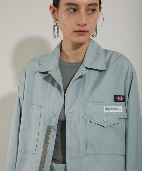 TOGA PULLA（トーガ　プルラ）の「【TOGA PULLA(トーガプルラ)】ジップアップシャツ Dickies SP TC12-FJ504（シャツ/ブラウス・レディース・ブラック/オレンジ/グレー・36）」の20枚目の写真