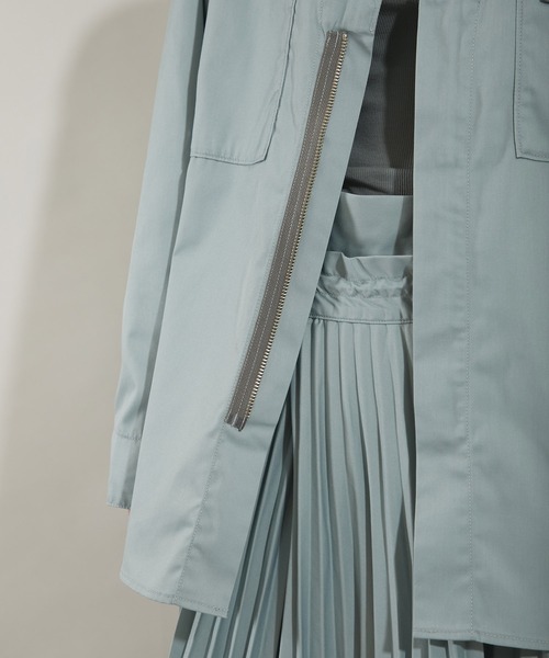 TOGA PULLA（トーガ　プルラ）の「【TOGA PULLA(トーガプルラ)】ジップアップシャツ Dickies SP TC12-FJ504（シャツ/ブラウス・レディース・ブラック/オレンジ/グレー・36）」の21枚目の写真