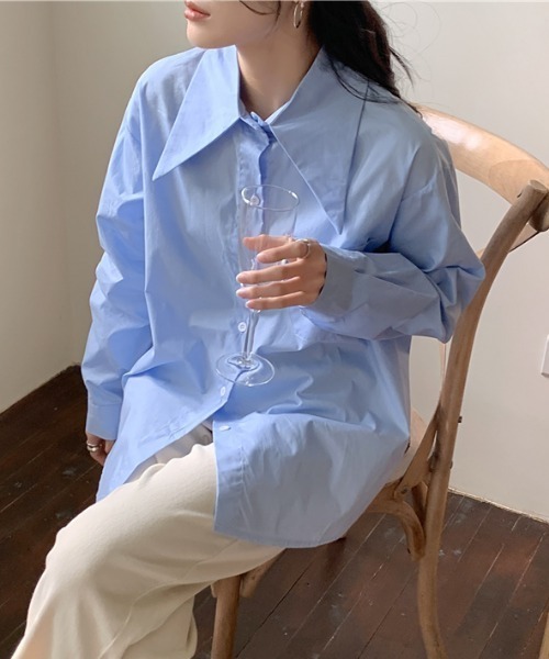 MANGROVE(マングローブ)の「ビックシャープカラールーズシルエットシャツ(シャツ/ブラウス・レディース・ホワイト/ピンク/ブルー・FREE)」の16枚目の写真