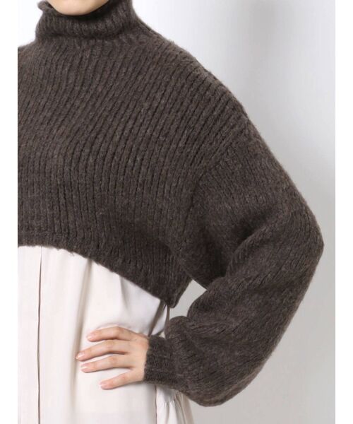 MERCURYDUO（マーキュリーデュオ）の「3WAYニットセットバックティアードミニワンピース（ワンピース・レディース・グレー/ブラウン/ベージュ・FREE）」の17枚目の写真