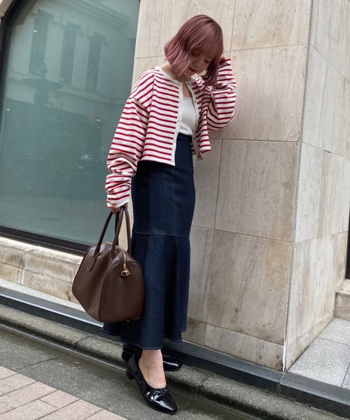 one after another NICE CLAUP（ワンアフターアナザーナイスクラップ）の「【S,Mサイズ展開あり】スタイルアップが叶う。ハイウエストレディマーメイドスカート（スカート・レディース・ブラック/ネイビー/ベージュ系その他/ブルー系その他/ブラウン系その他・SMALL/MEDIUM）」の10枚目の写真