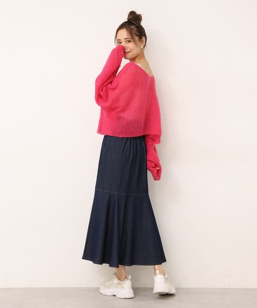 one after another NICE CLAUP（ワンアフターアナザーナイスクラップ）の「【S,Mサイズ展開あり】スタイルアップが叶う。ハイウエストレディマーメイドスカート（スカート・レディース・ブラック/ネイビー/ベージュ系その他/ブルー系その他/ブラウン系その他・SMALL/MEDIUM）」の15枚目の写真