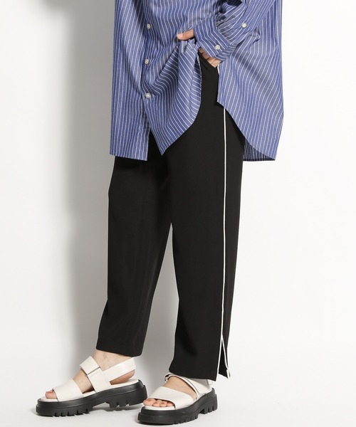 niko and...（ニコアンド）の「サイドラインイージーパンツ（その他パンツ・レディース・ブラック/モカ・MEDIUM/LARGE）」の2枚目の写真