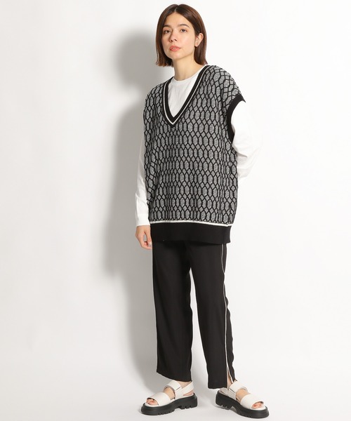 niko and...（ニコアンド）の「サイドラインイージーパンツ（その他パンツ・レディース・ブラック/モカ・MEDIUM/LARGE）」の12枚目の写真