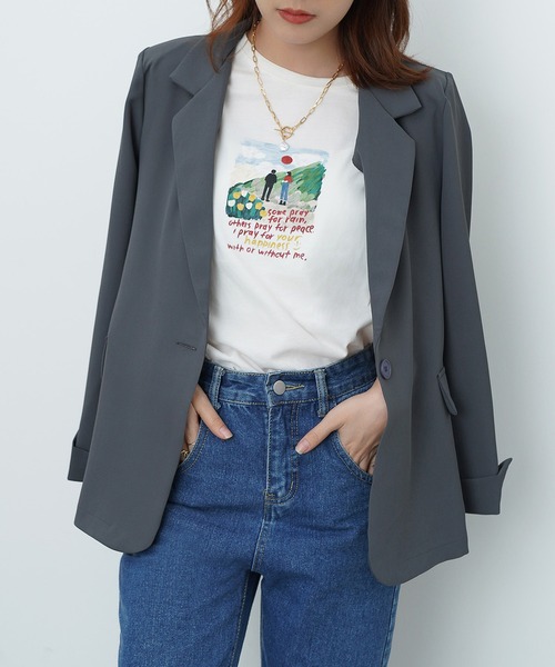 BLANC FICELLE(ブランフィセル)の「テーラードジャケット(テーラードジャケット・レディース・D/C/A/B/E/F/H/G・MEDIUM/LARGE/SMALL)」の2枚目の写真