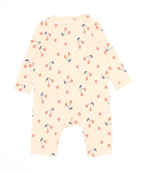 Baabook（ばぶーく）の「チェリー長袖カバーオール（ロンパース・キッズ・ホワイト・70cm/60cm）」の2枚目の写真