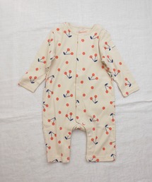 Baabook | チェリー長袖カバーオール(ロンパース)