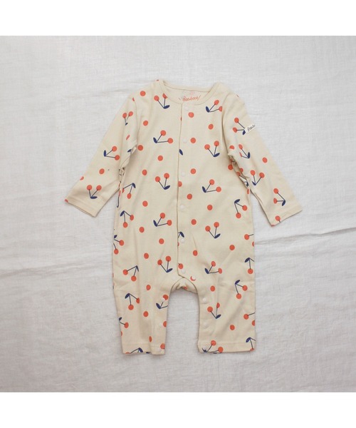 Baabook（ばぶーく）の「チェリー長袖カバーオール（ロンパース・キッズ・ホワイト・70cm/60cm）」の8枚目の写真