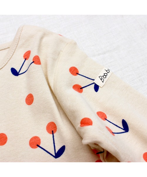 Baabook（ばぶーく）の「チェリー長袖カバーオール（ロンパース・キッズ・ホワイト・70cm/60cm）」の5枚目の写真