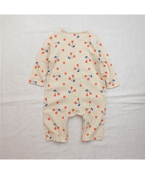 Baabook（ばぶーく）の「チェリー長袖カバーオール（ロンパース・キッズ・ホワイト・70cm/60cm）」の6枚目の写真