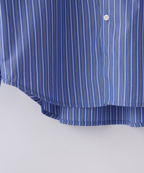 CIAOPANIC（チャオパニック）の「シリコン加工ストライプシャツ（シャツ/ブラウス・メンズ・サックスブルー/ネイビー・MEDIUM/LARGE）」の5枚目の写真